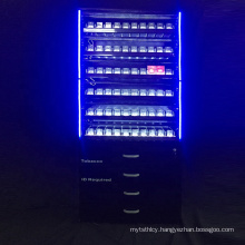 Satom Supply Floor Standing Commercial Cigarette Display Cabinets With Sliding In Pushers And Base